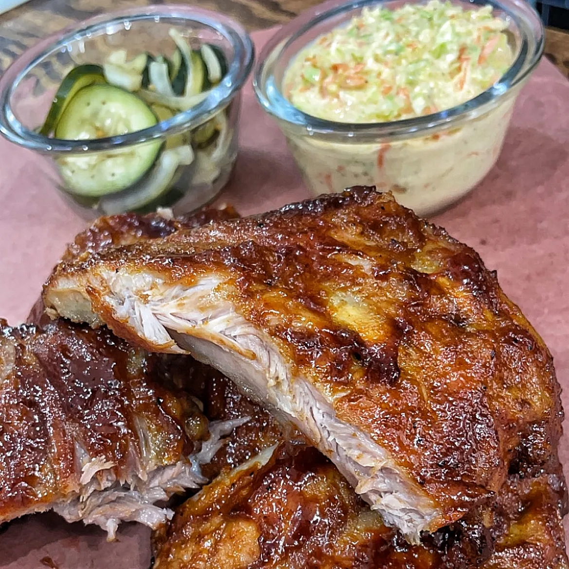 pressure-cooker-ribs-with-slaw-and-pickles