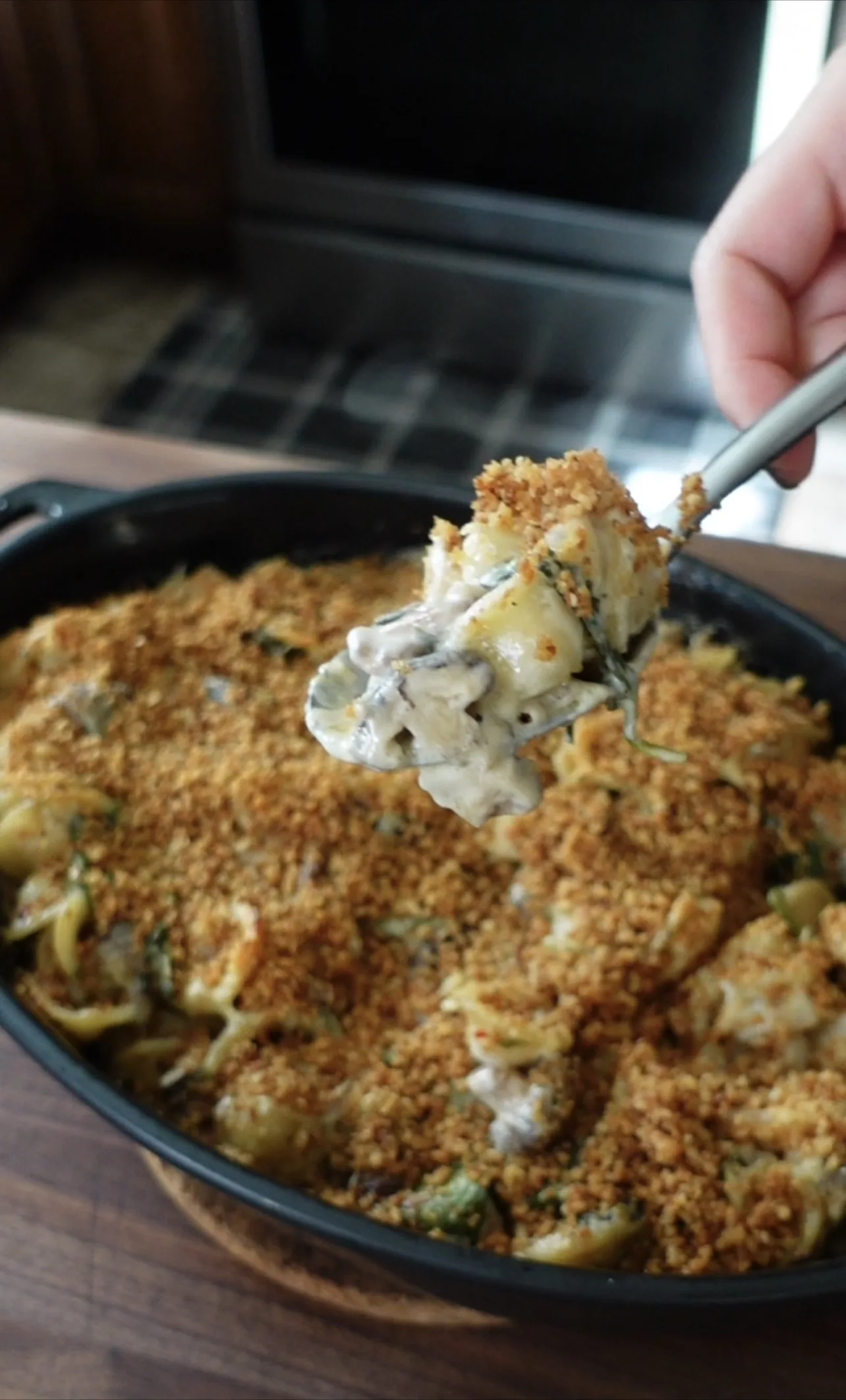 mushroom-and-spinach-pasta-casserole