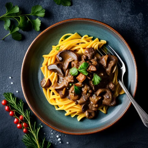 wild-mushroom-and-venison-stroganoff