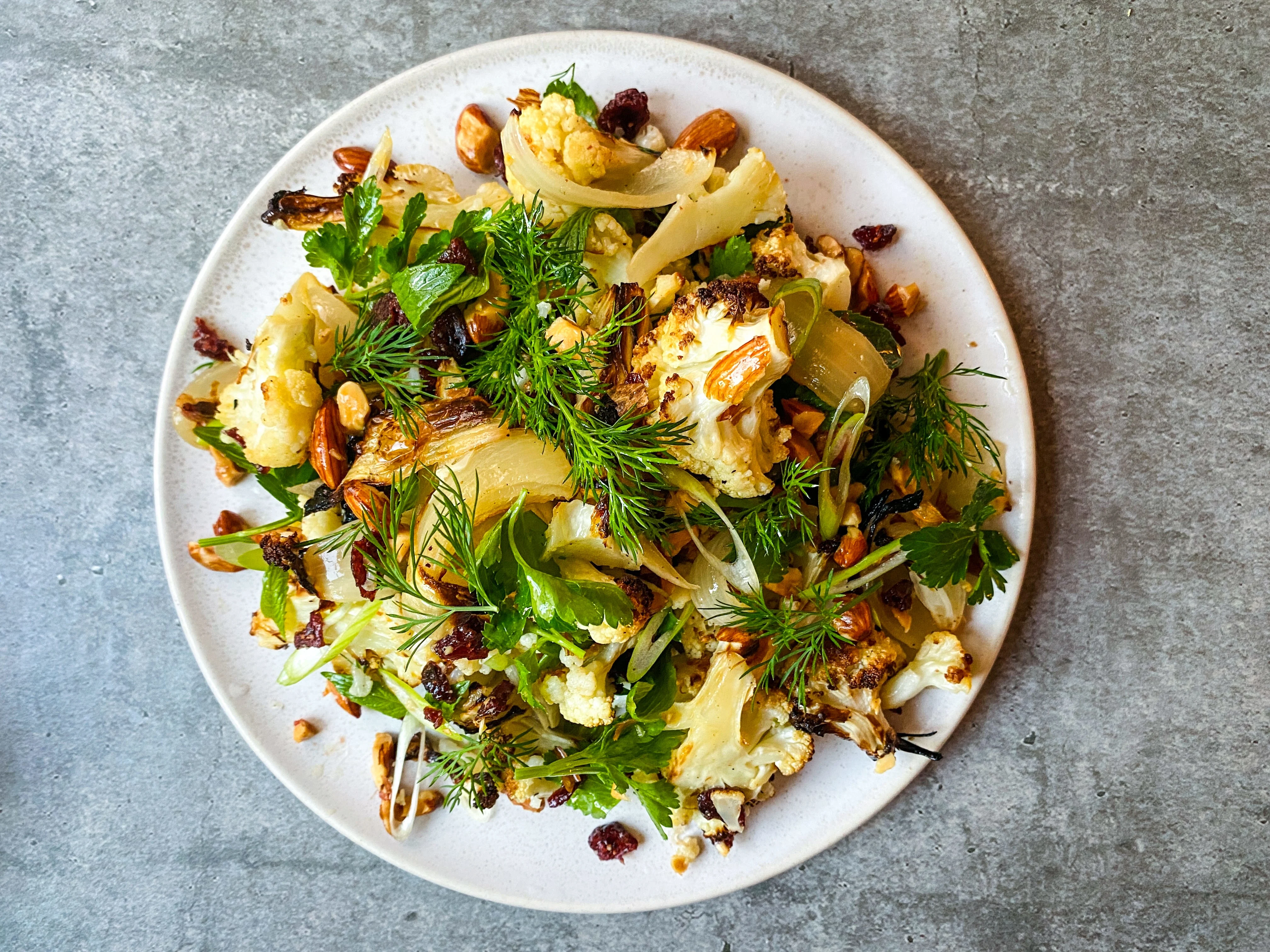roast-cauliflower-cranberry-almond-and-herb-salad