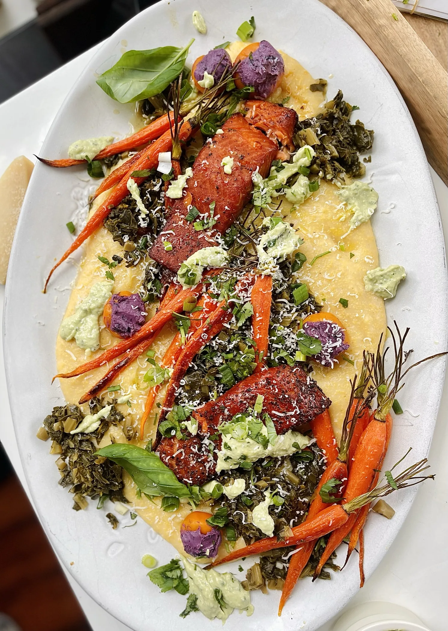 (family-style)-smoked-salmon-and-polenta-platter