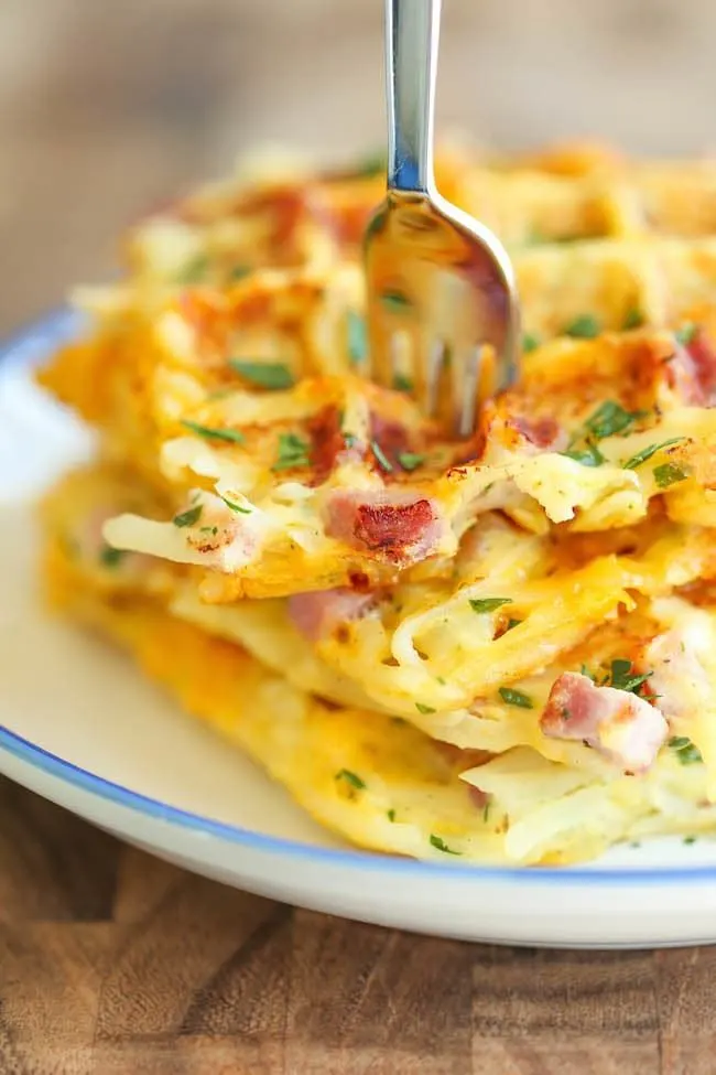 ham-and-cheese-hashbrown-waffles