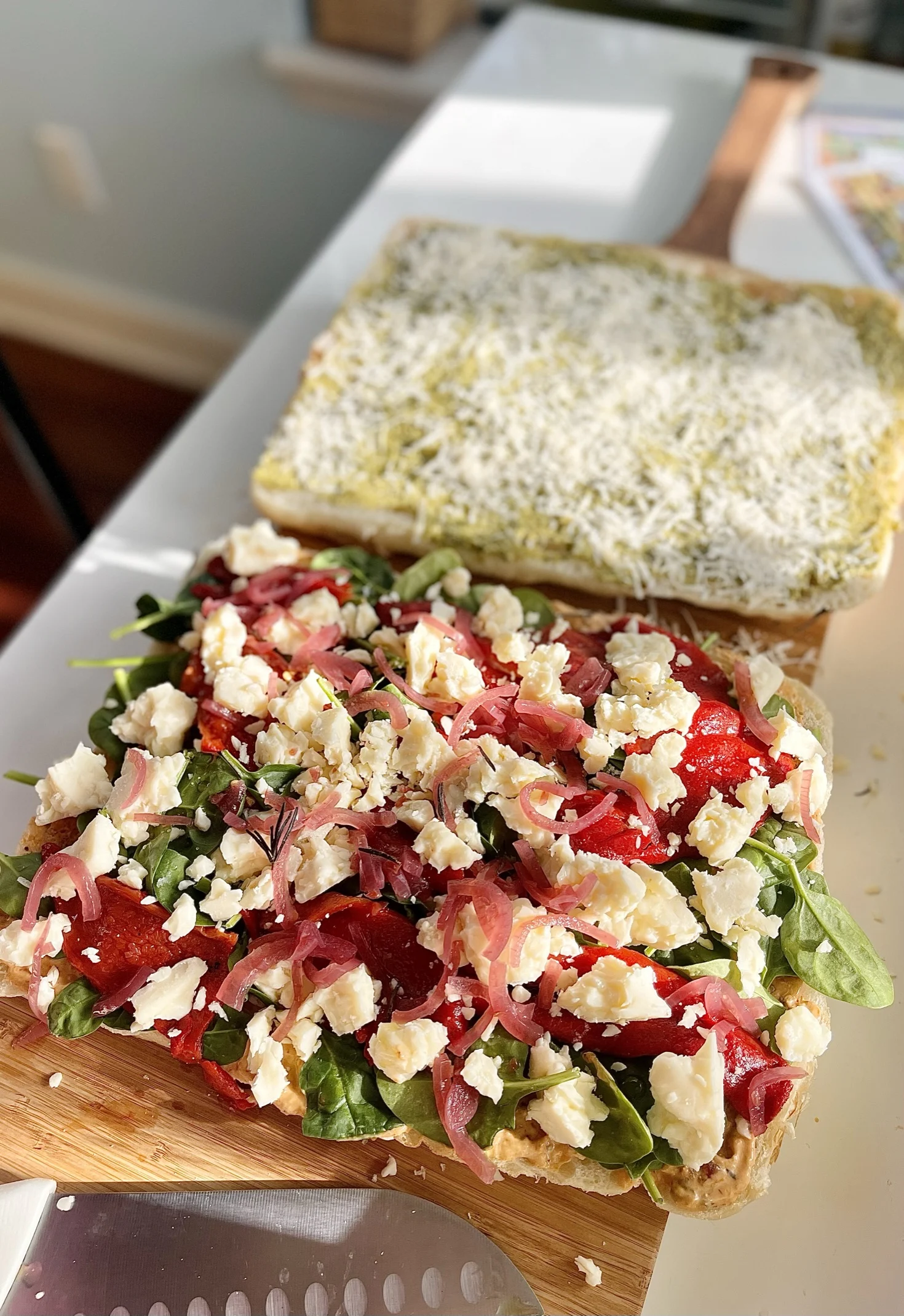 sundried-tomato-cheddar-spinach-focaccia-party-sandwich