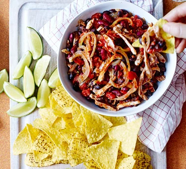 mexican-pulled-chicken-and-beans