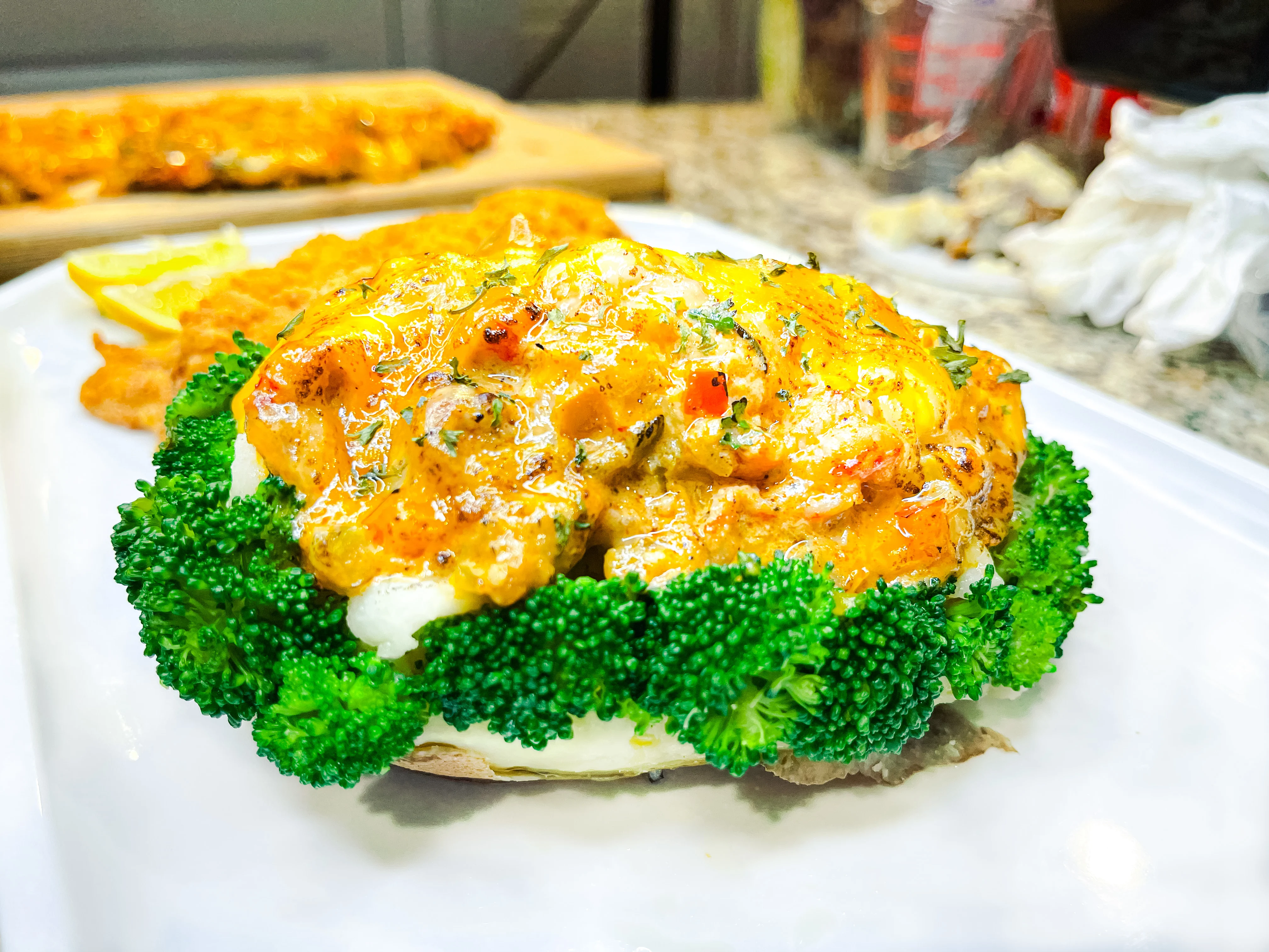 creamy-crawfish-and-shrimp-loaded-baked-potato