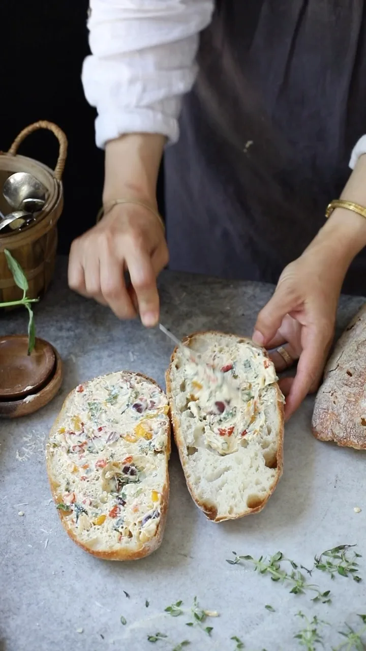 homemade-roasted-pepper-butter-bread