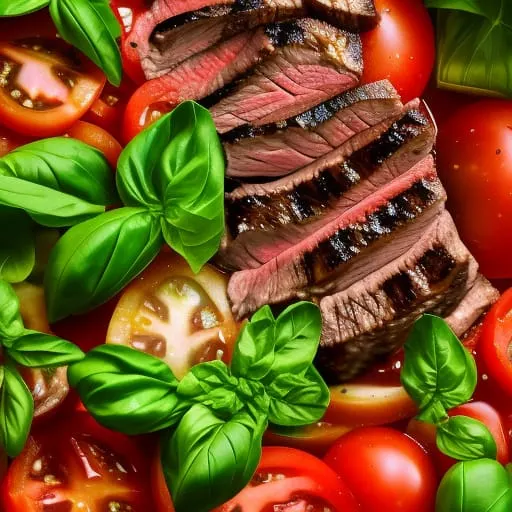 farm-fresh-tomato-and-basil-salad-with-grilled-steak
