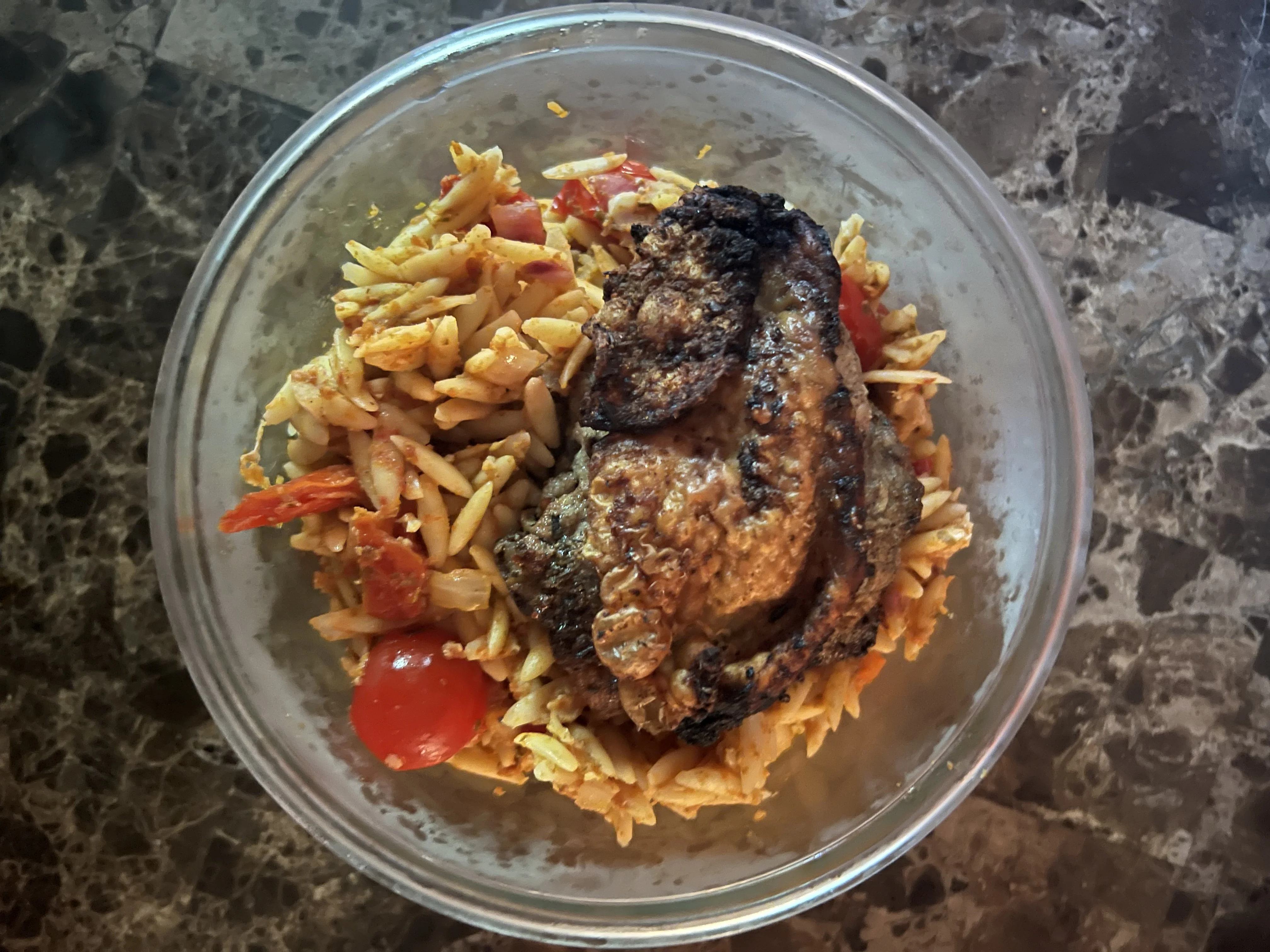 ninja-air-fried-chicken-with-tomato-pesto-orzo