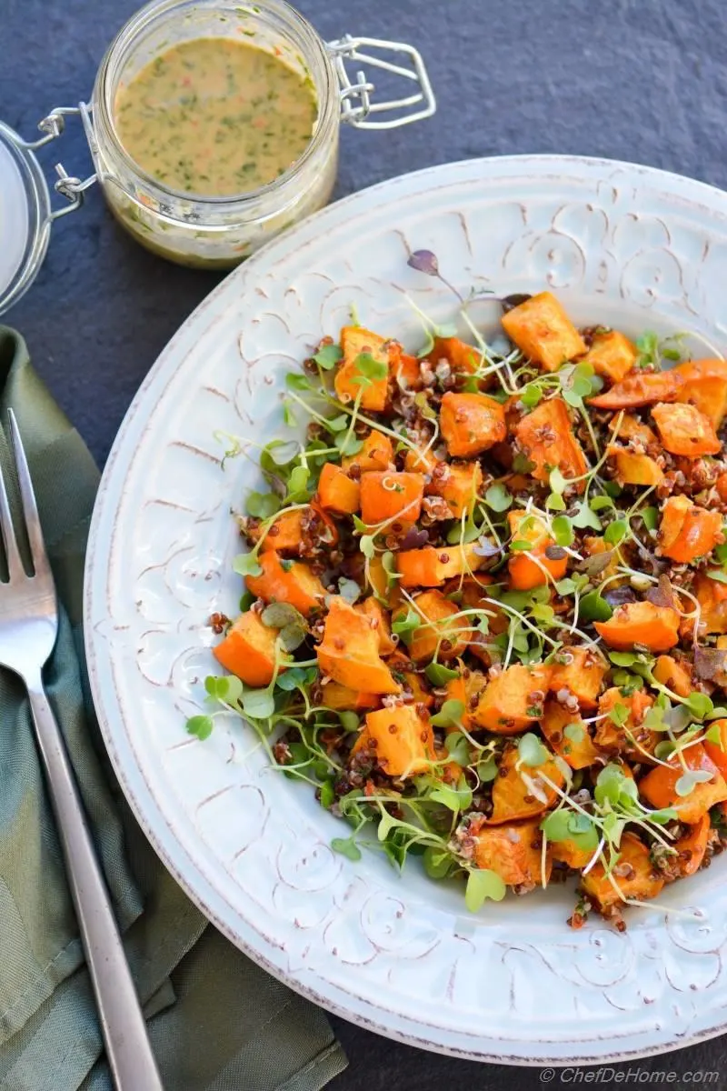 roasted-squash-microgreens-and-quinoa-salad