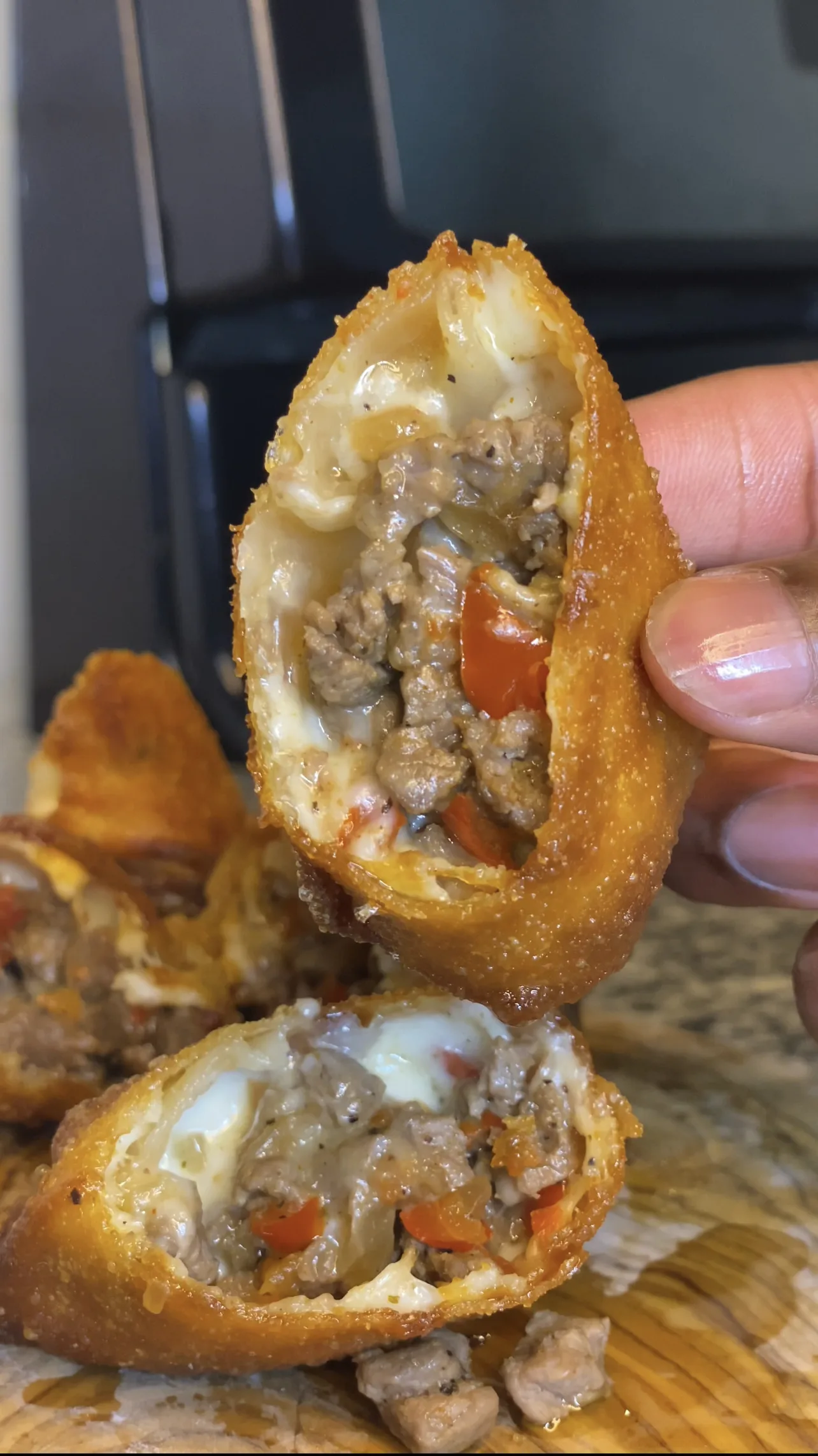 cheesesteak-eggrolls