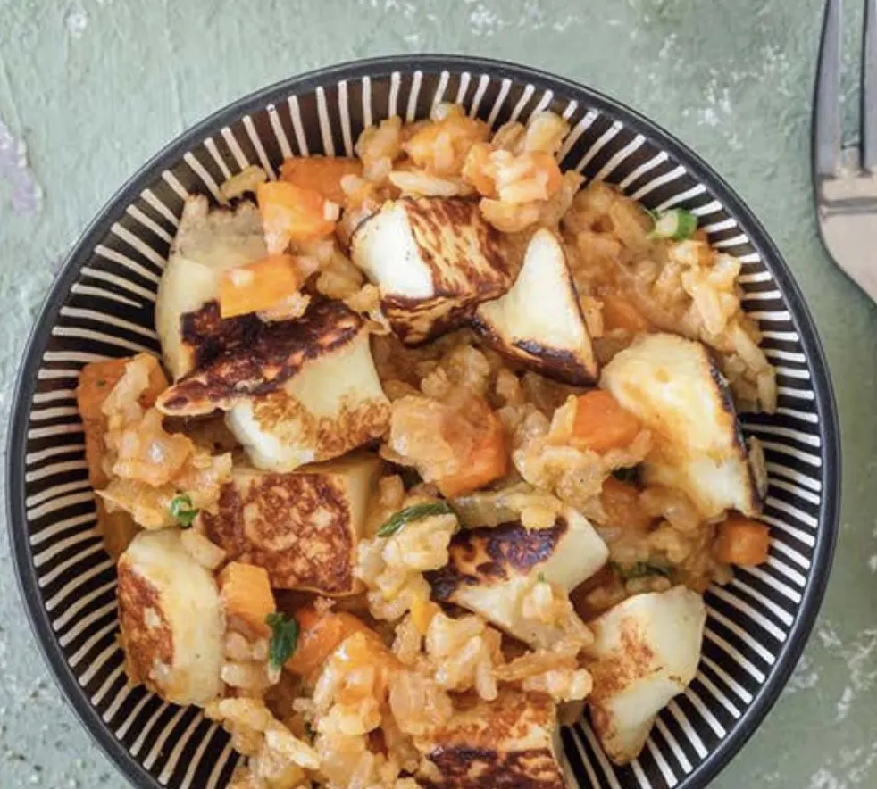 carrot-and-halloumi-rice
