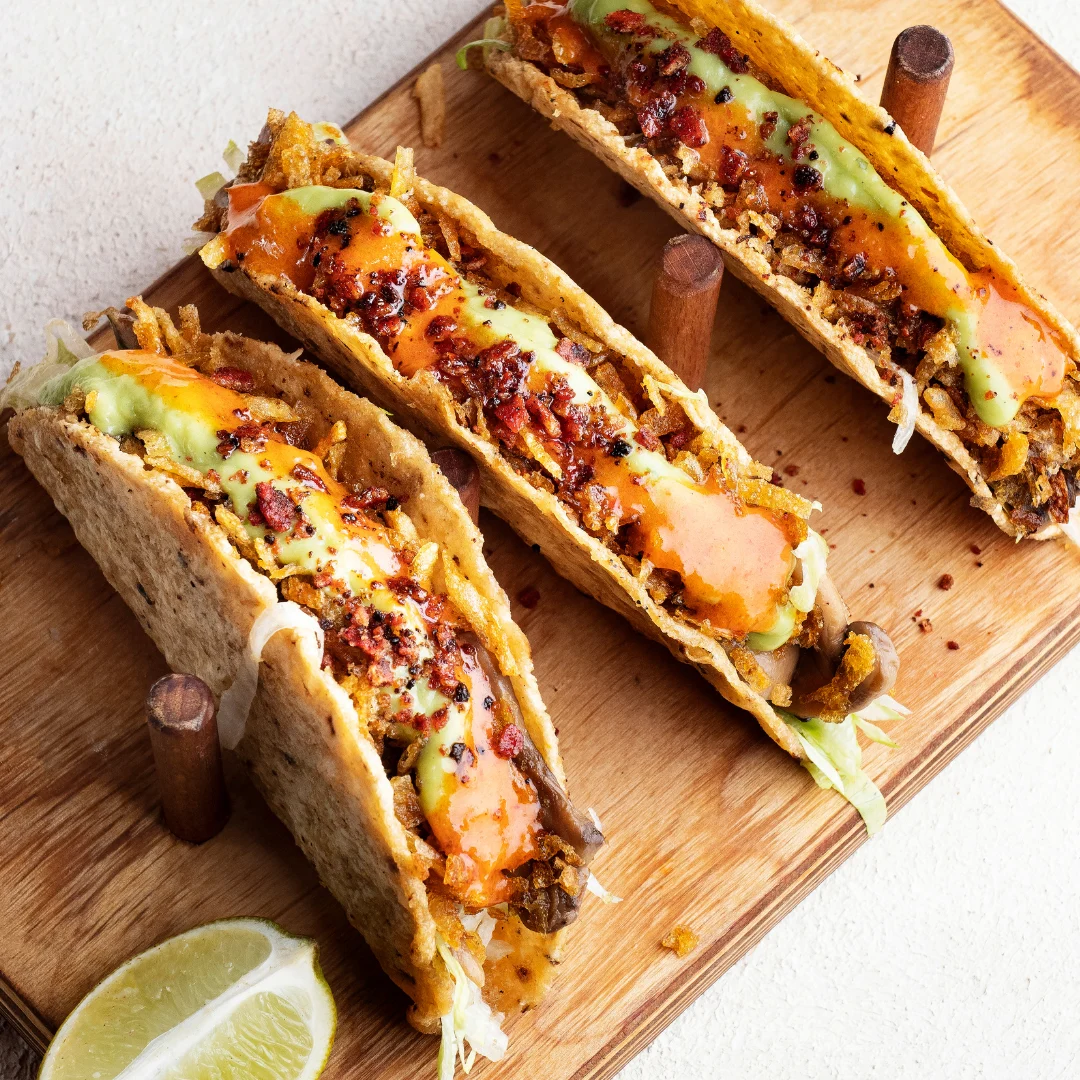 mushroom-taco-wraps-with-fresh-guacamole