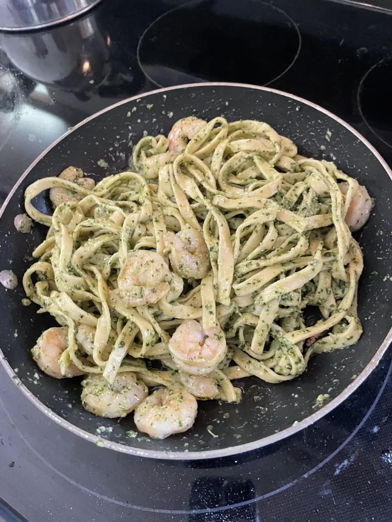 shrimp-pesto-pasta