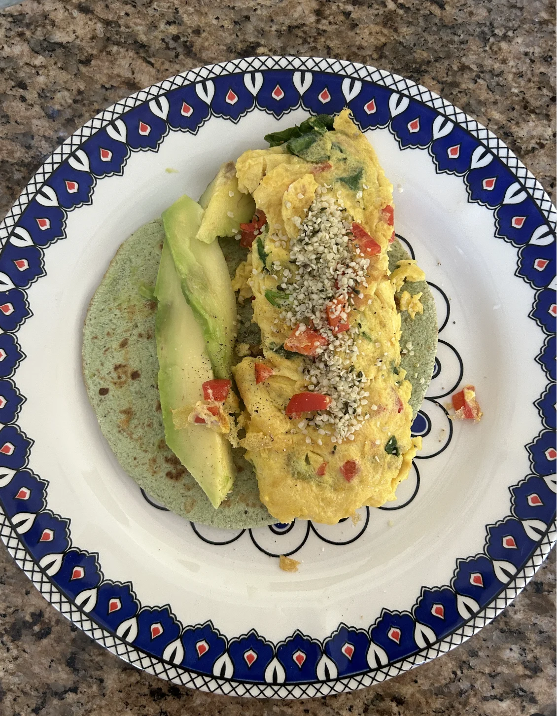 veggie-egg-scramble-with-hemp-seeds
