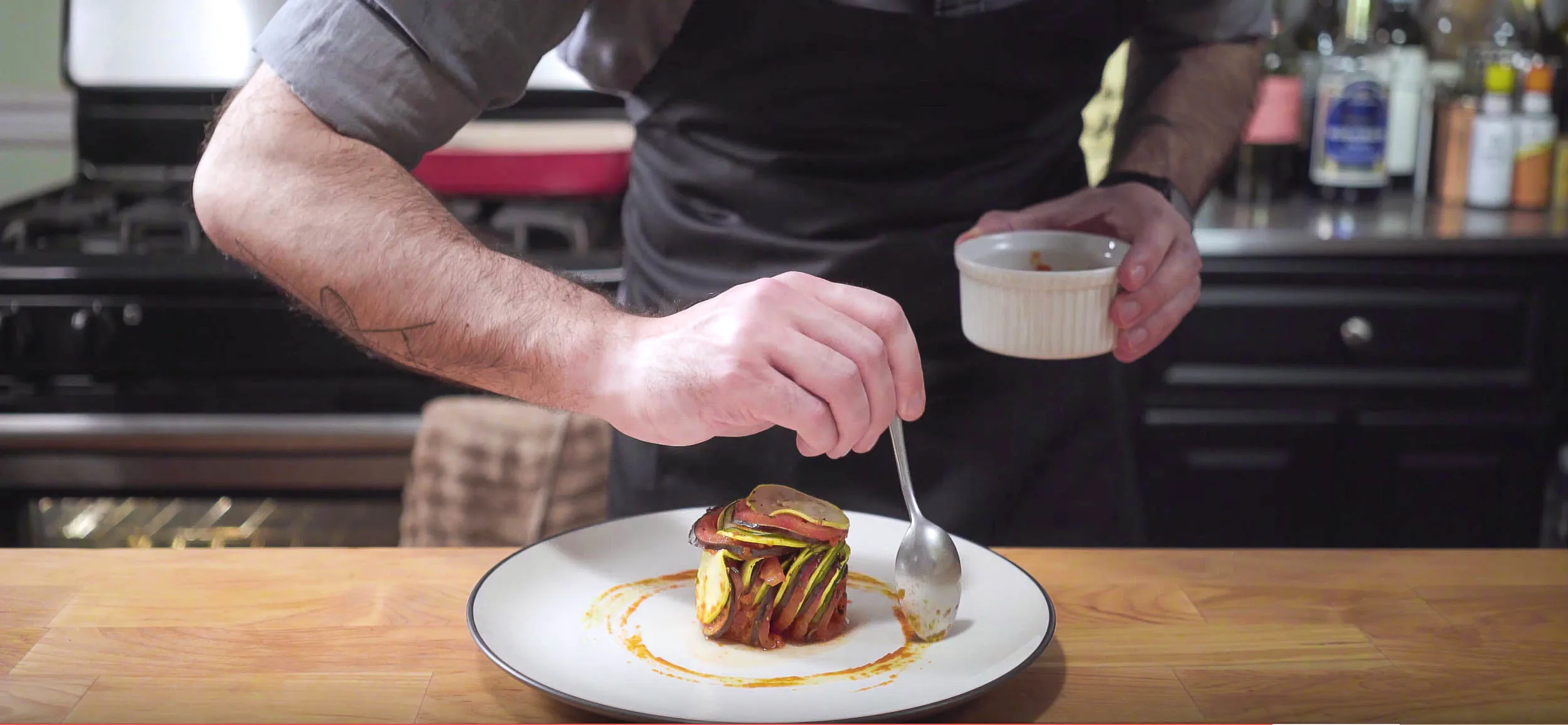 Confit Byaldi inspired by Ratatouille