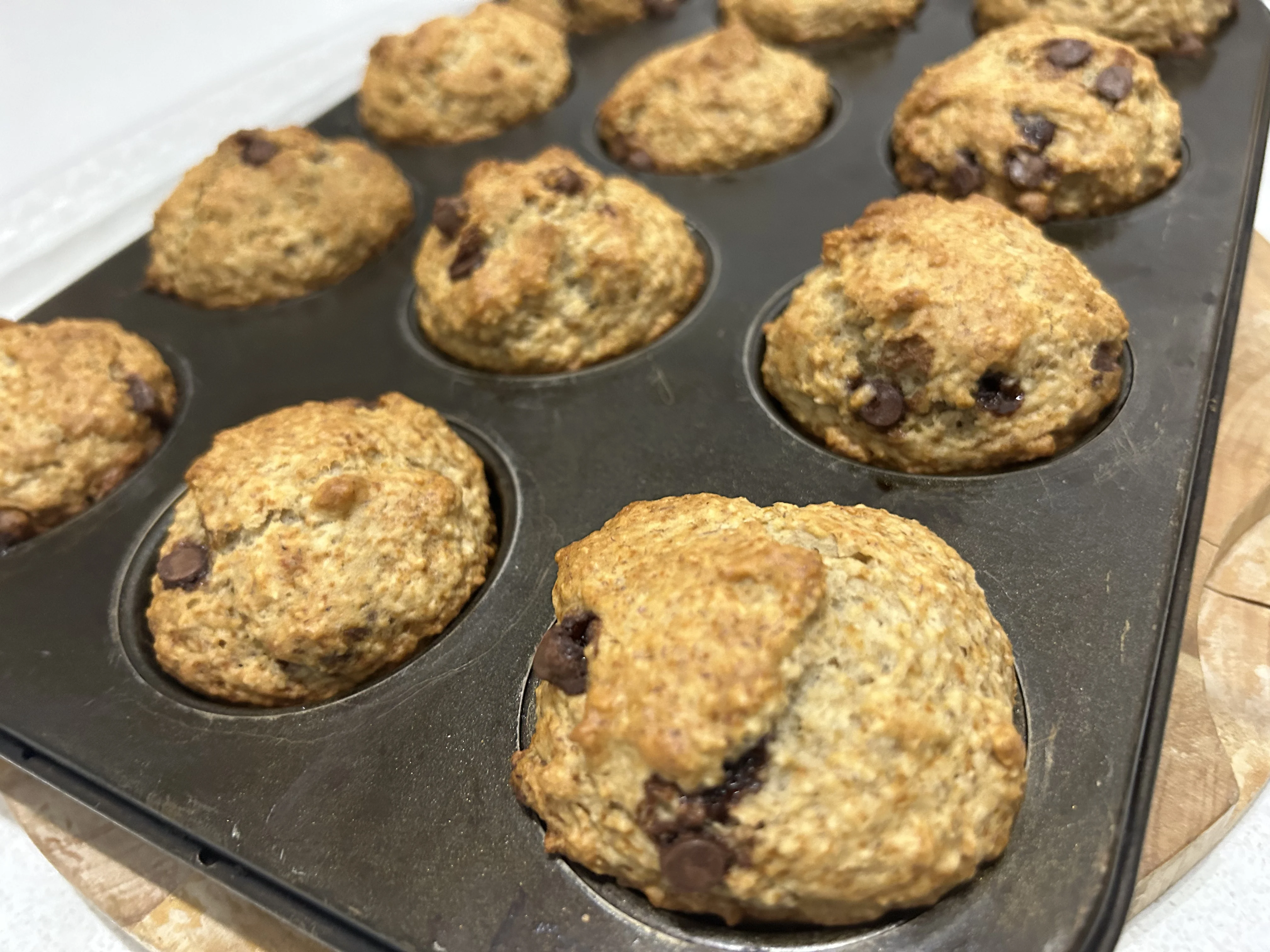 banana-oat-choc-chip-muffins