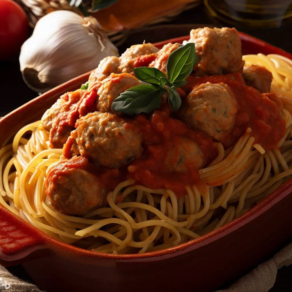 linguine-meatball-casserole