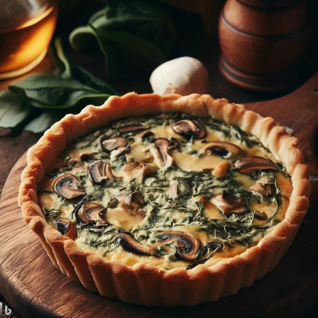 spinach-and-mushroom-quiche
