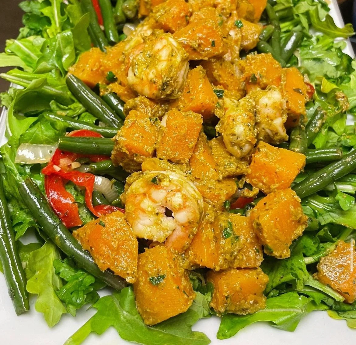 arugula-shrimp-butternut-squash-salad