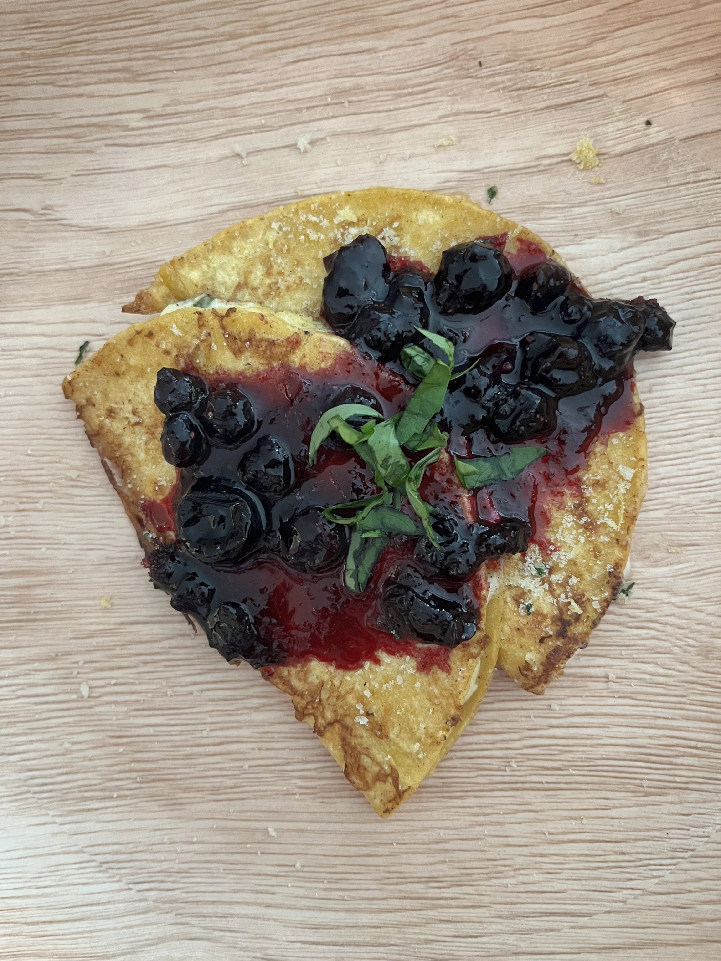 lemon-basil-cream-cheese-stuffed-tortillas-with-blueberry-lemon-sauce