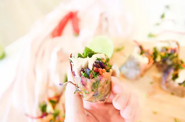 air-fried-rice-paper-rolls