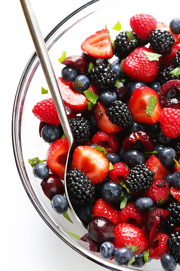 berry-salad-with-mint-and-chili-honey