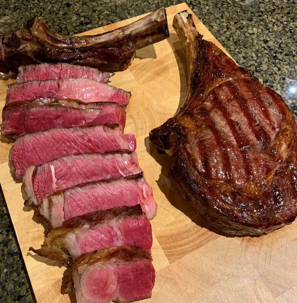 reverse-sear-cowboy-ribeye-with-chimichurri