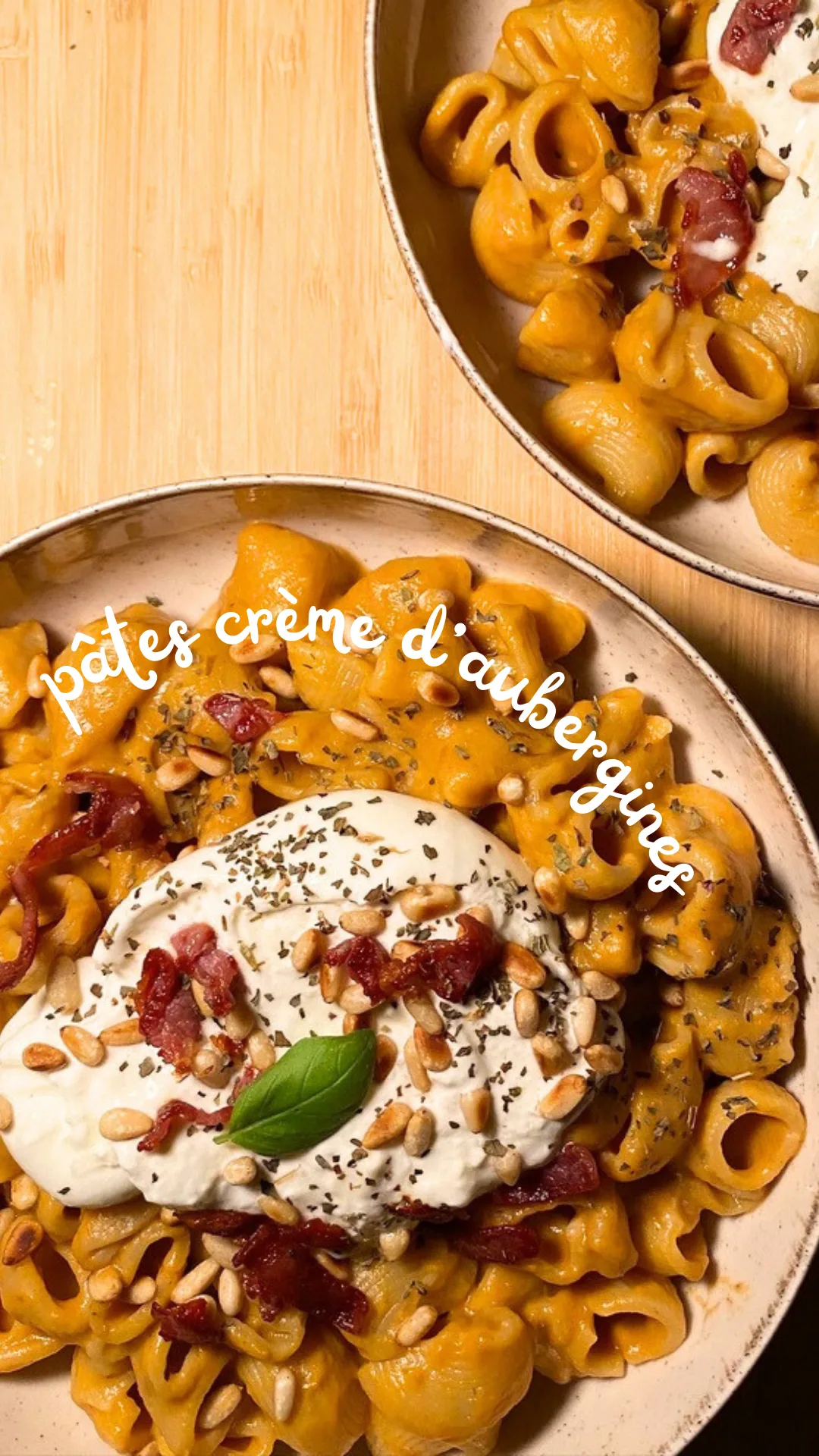 pates-creme-d'aubergine-burrata-jambon-grille-and-pignons-de-pin