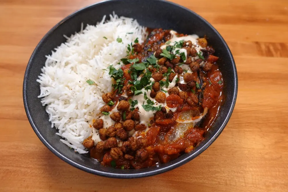spicy-stewed-eggplant-with-crispy-chickpeas