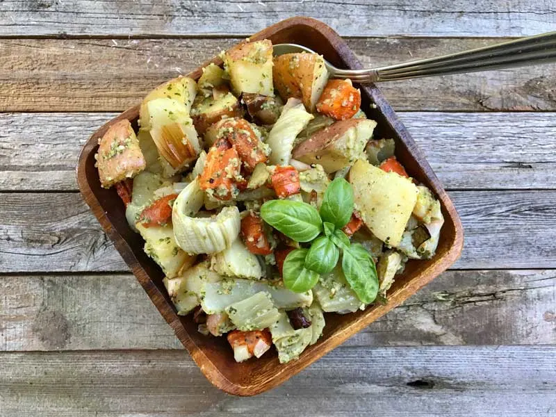 roasted-vegetable-bowl-with-fresh-pesto