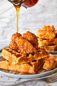 "healthyish"-pecan-coated-chicken-and-waffles-with-sriracha-honey