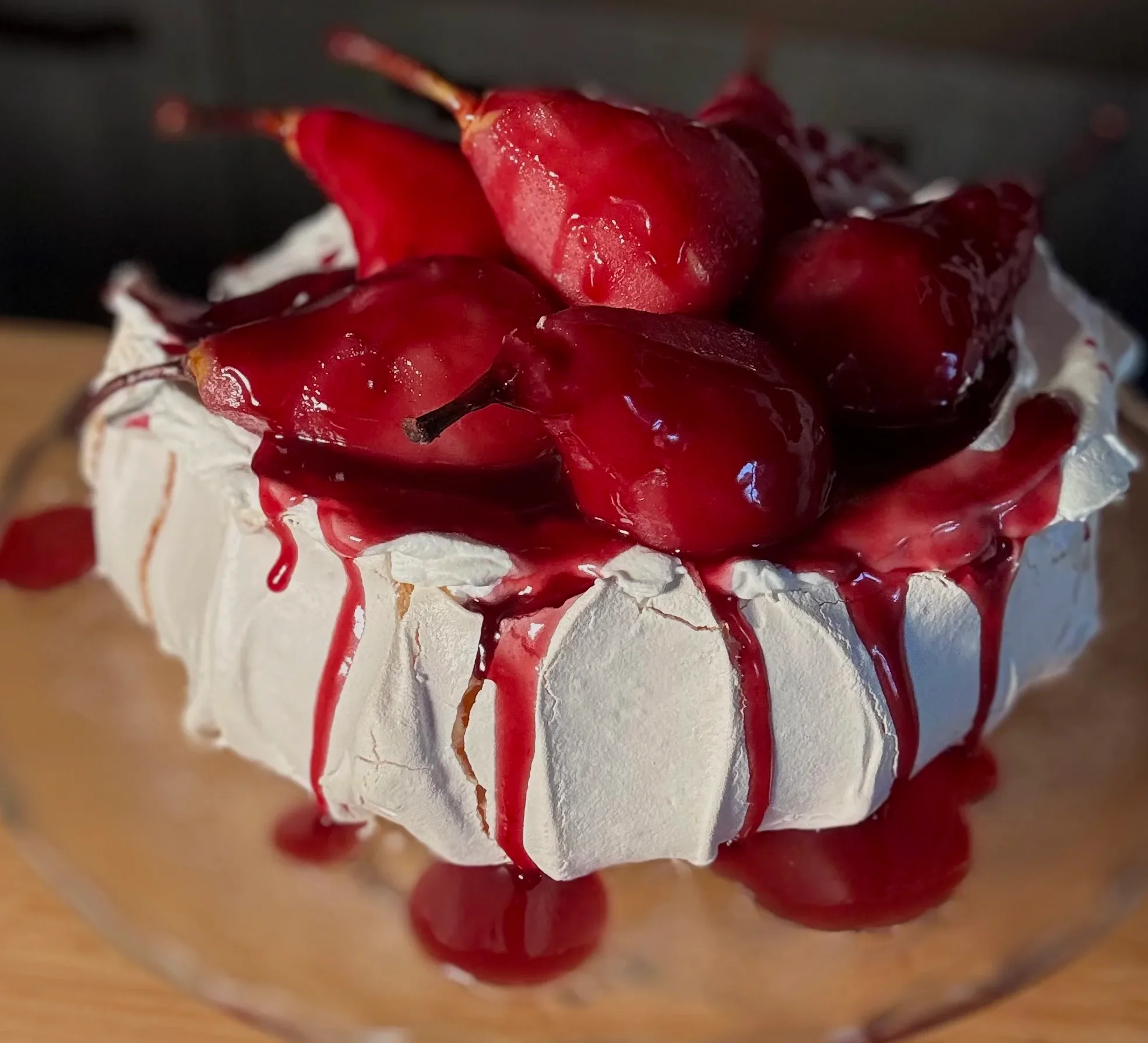 red-wine-pear-pavlova