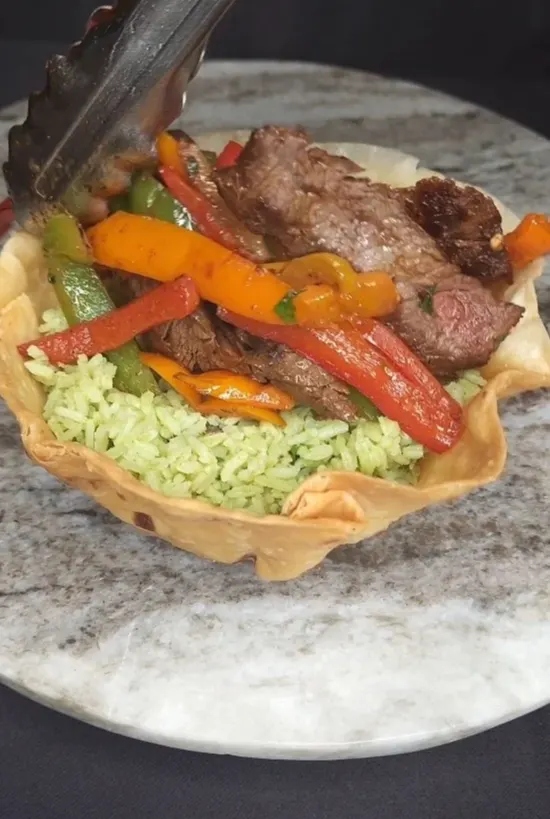 steak-and-lobster-fajita-bowl-avocado-rice
