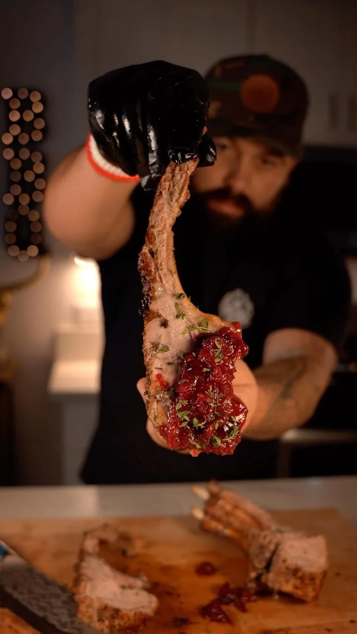smoked-rib-rack-wbacon-cranberry-sauce