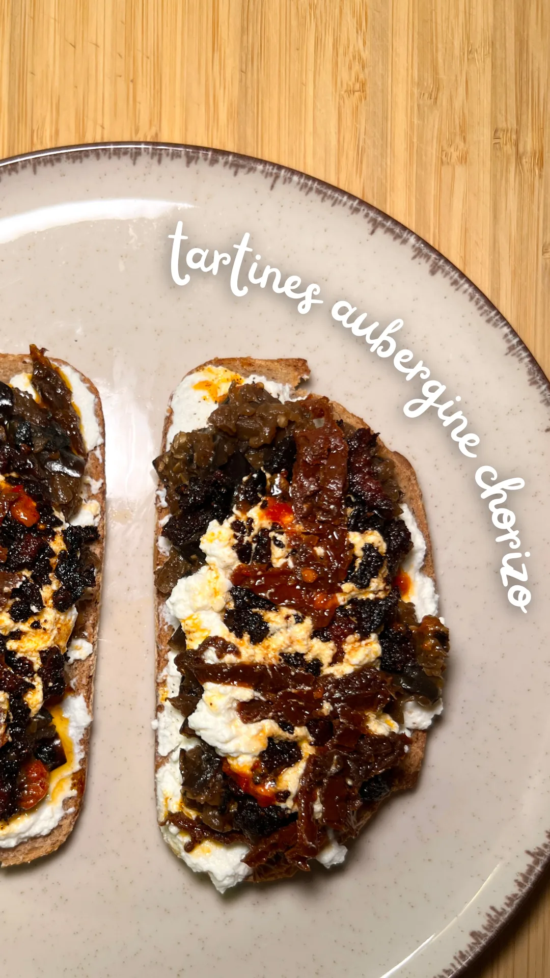 tartines-aubergine-chorizo-and-ricotta