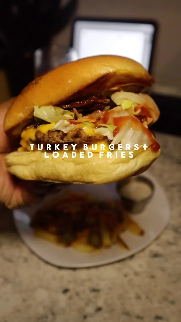 turkey-burgers-loaded-fries