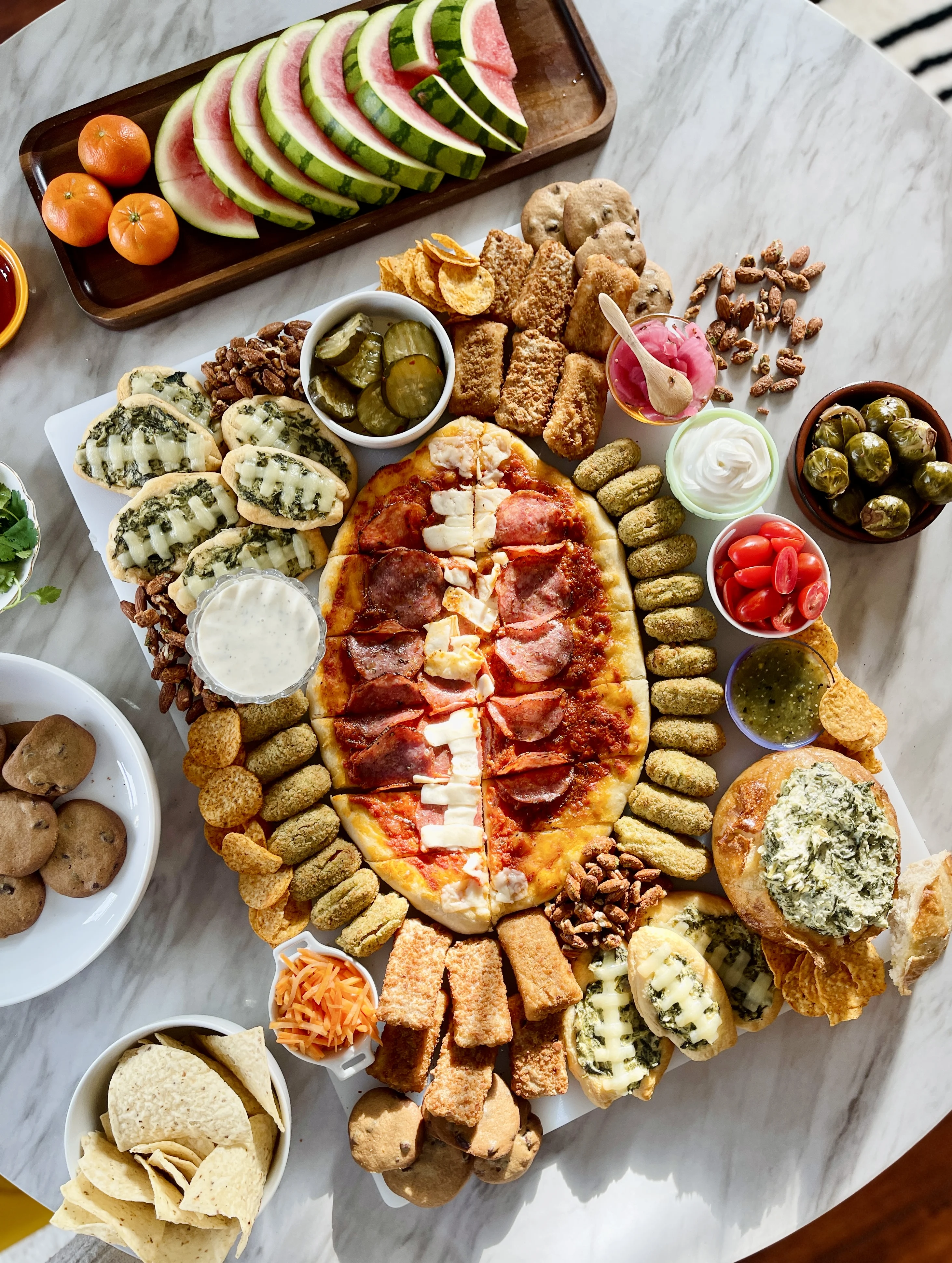super-bowl-football-snacks-party-board