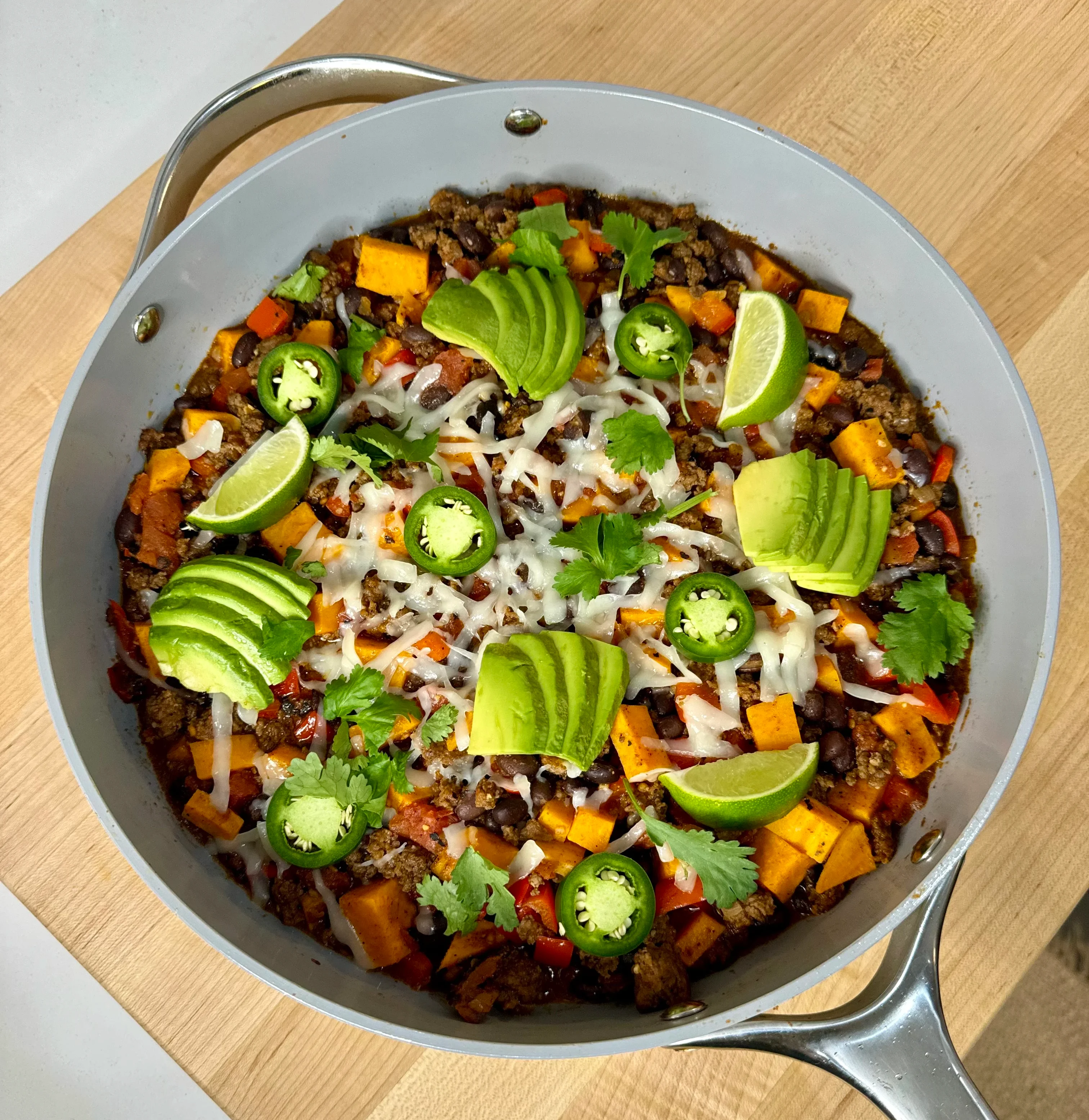 southwest-beef-and-sweet-potato-skillet