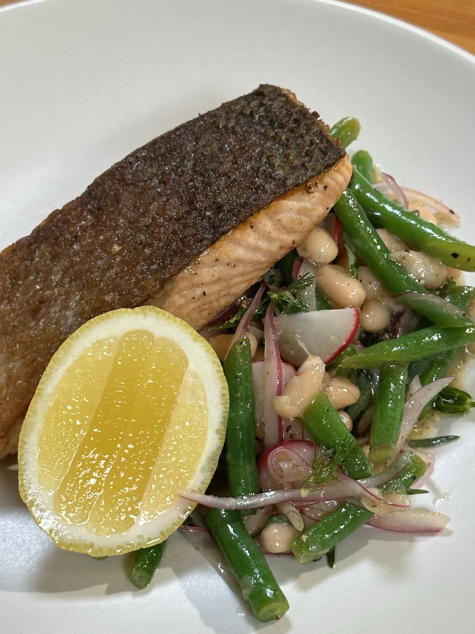 salmon-with-bean-salad