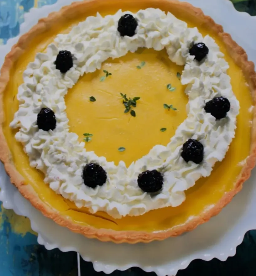 keto-lemon-blueberry-almond-tart-with-almond-flour-crust