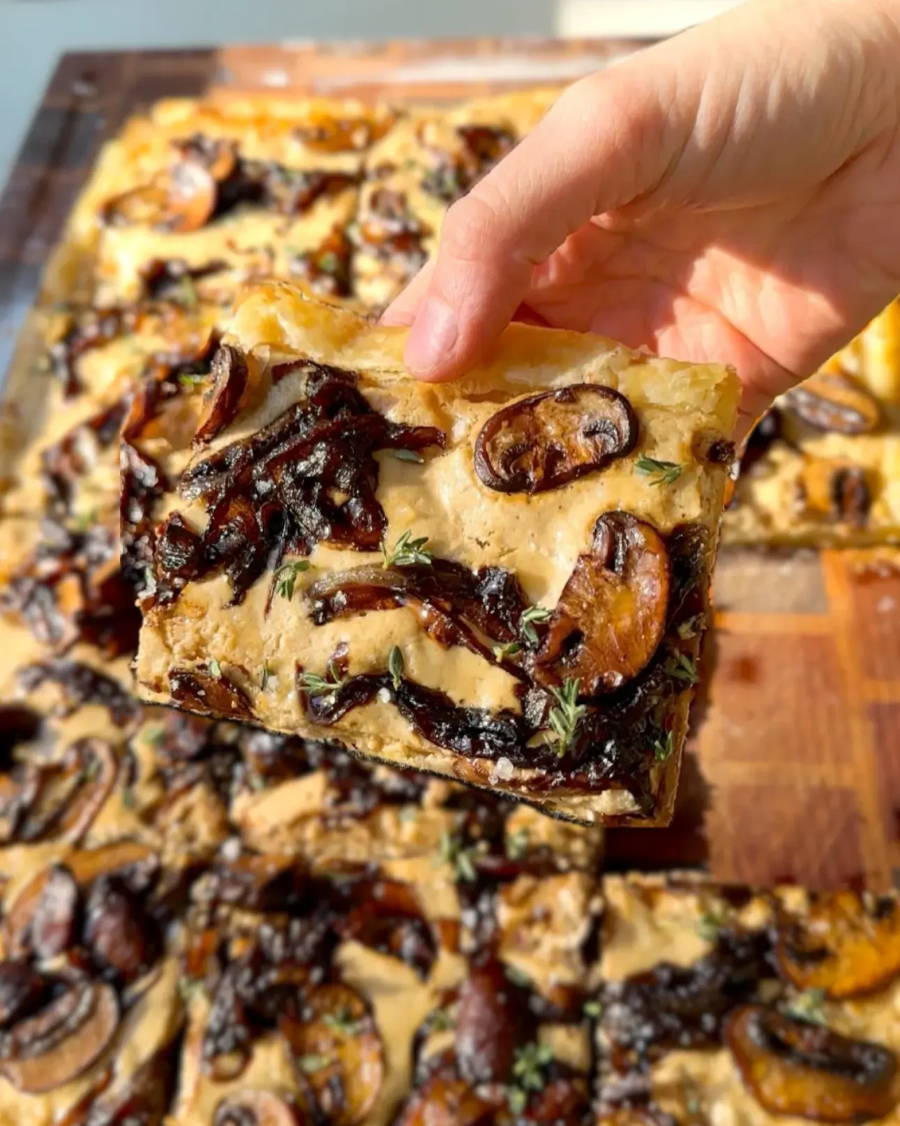 caramelized-onion-and-mushroom-goat-cheese-tart