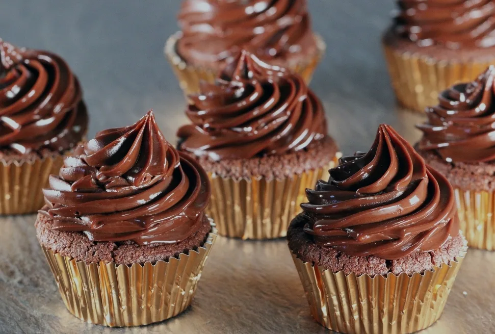 decadent-delights:-keto-almond-flour-chocolate-chip-cupcakes-with-rich-chocolate-ganache