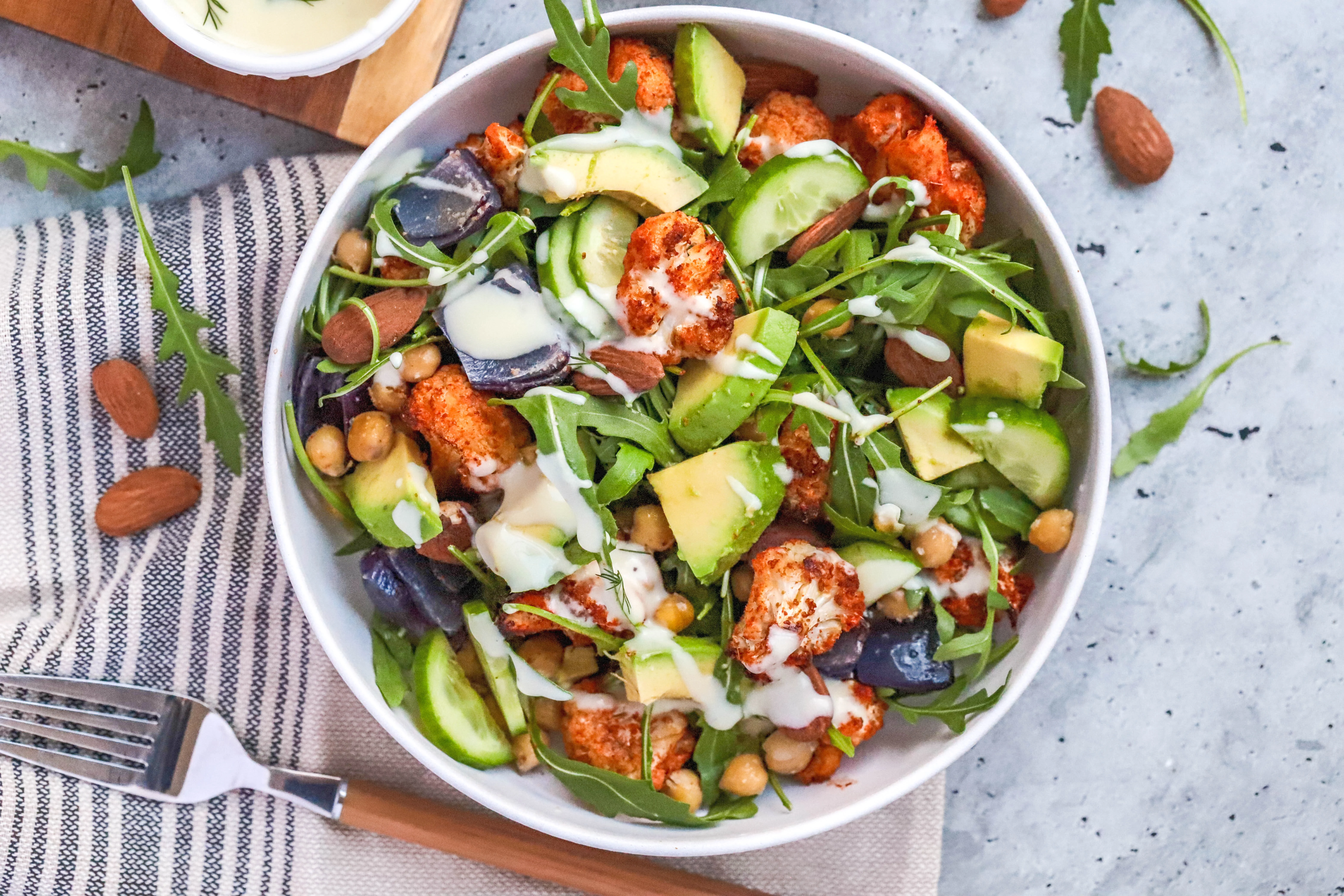 roasted-cauliflower-ranch-bowl