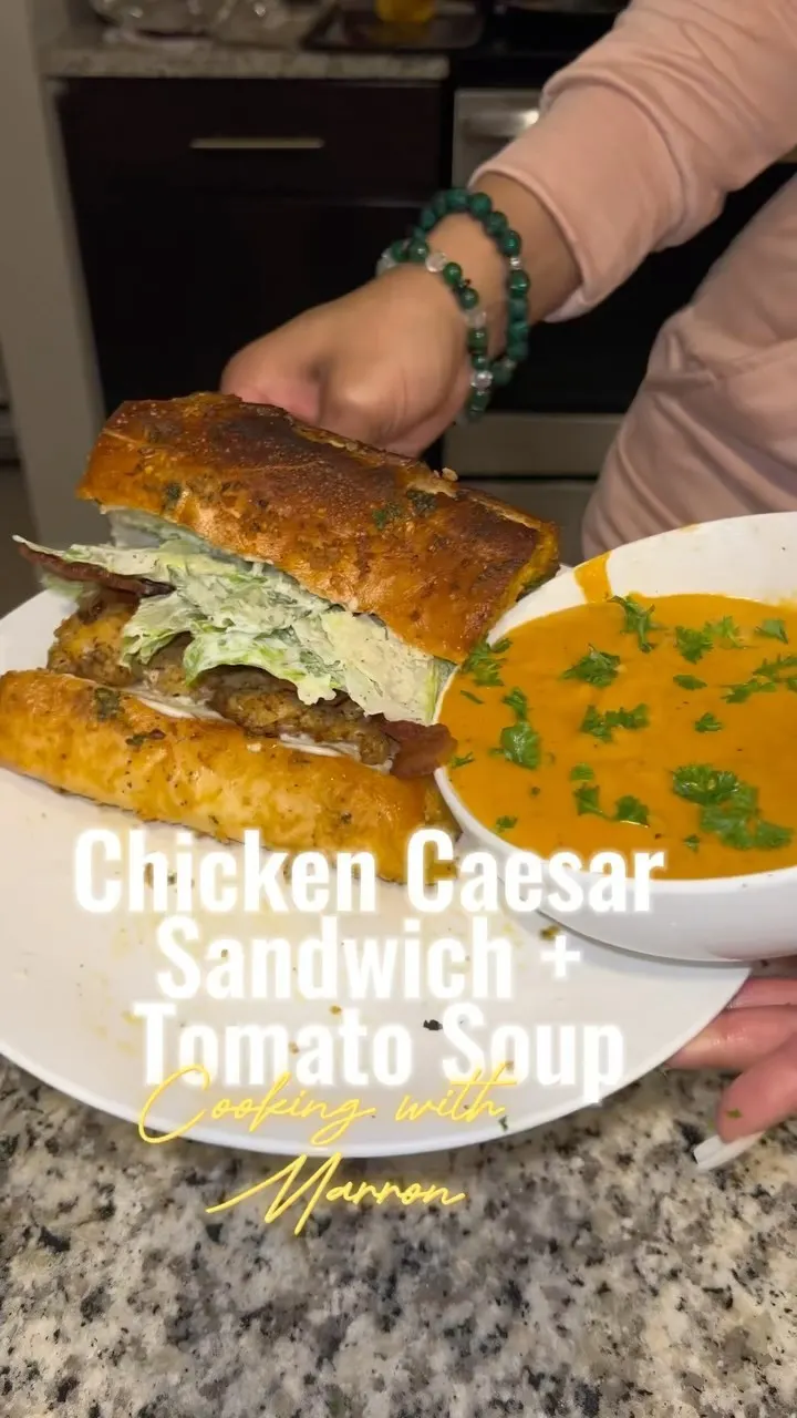 chicken-caesar-sandwhich-tomato-soup
