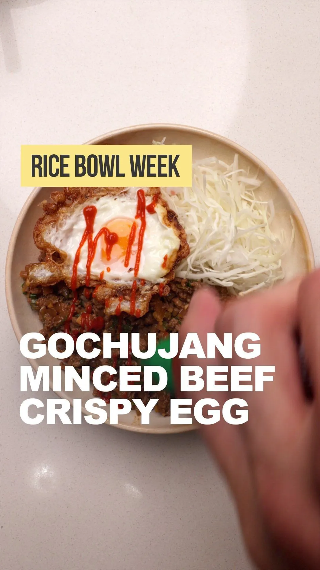 gochujang-minced-beef-crispy-egg-bowl