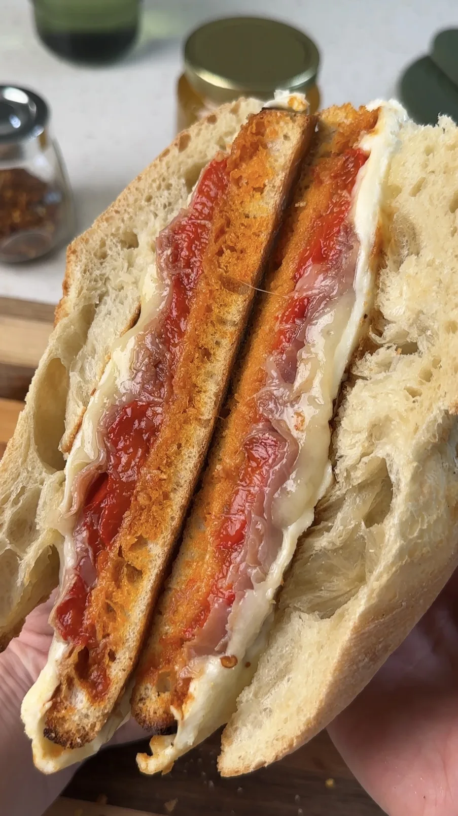 prosciutto-and-roasted-red-pepper-melt