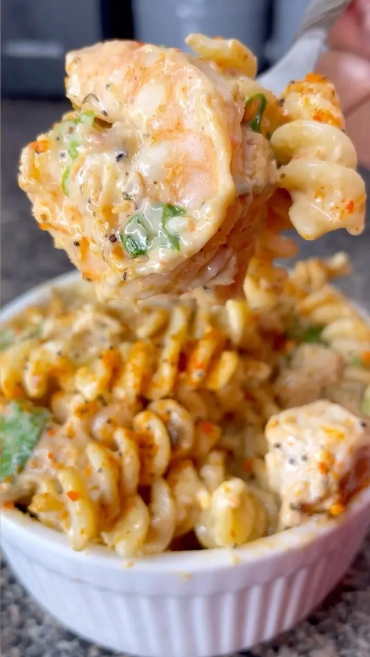 chicken-and-shrimp-caesar-pasta-salad