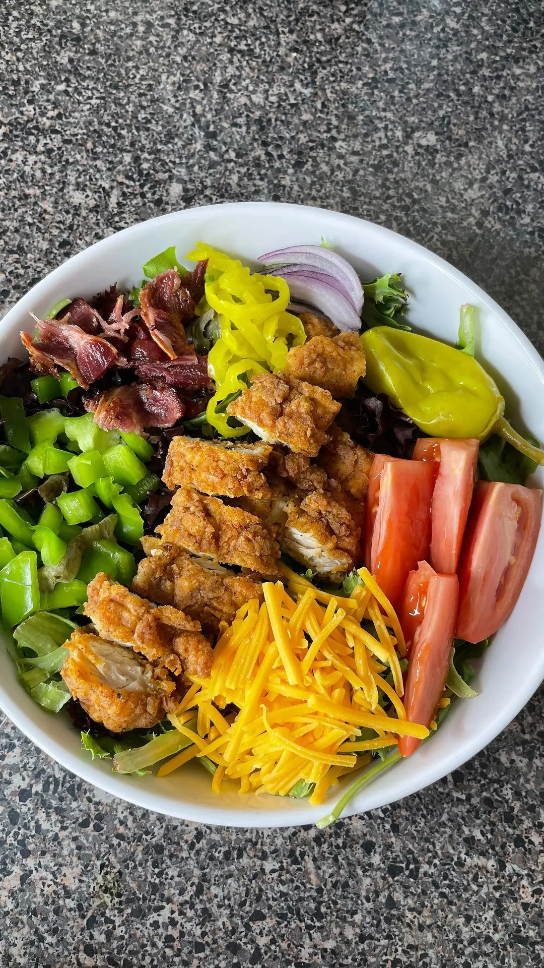 fried-chicken-tenders-salad