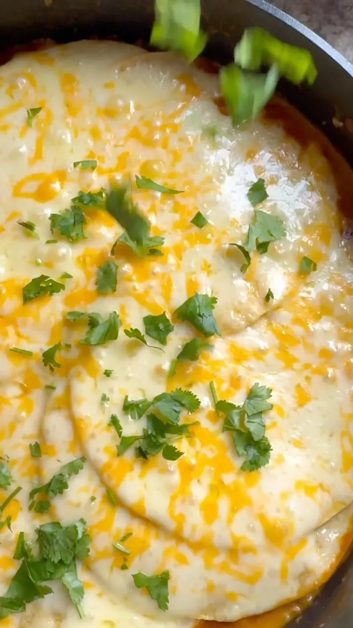 one-pan-green-chicken-enchiladas
