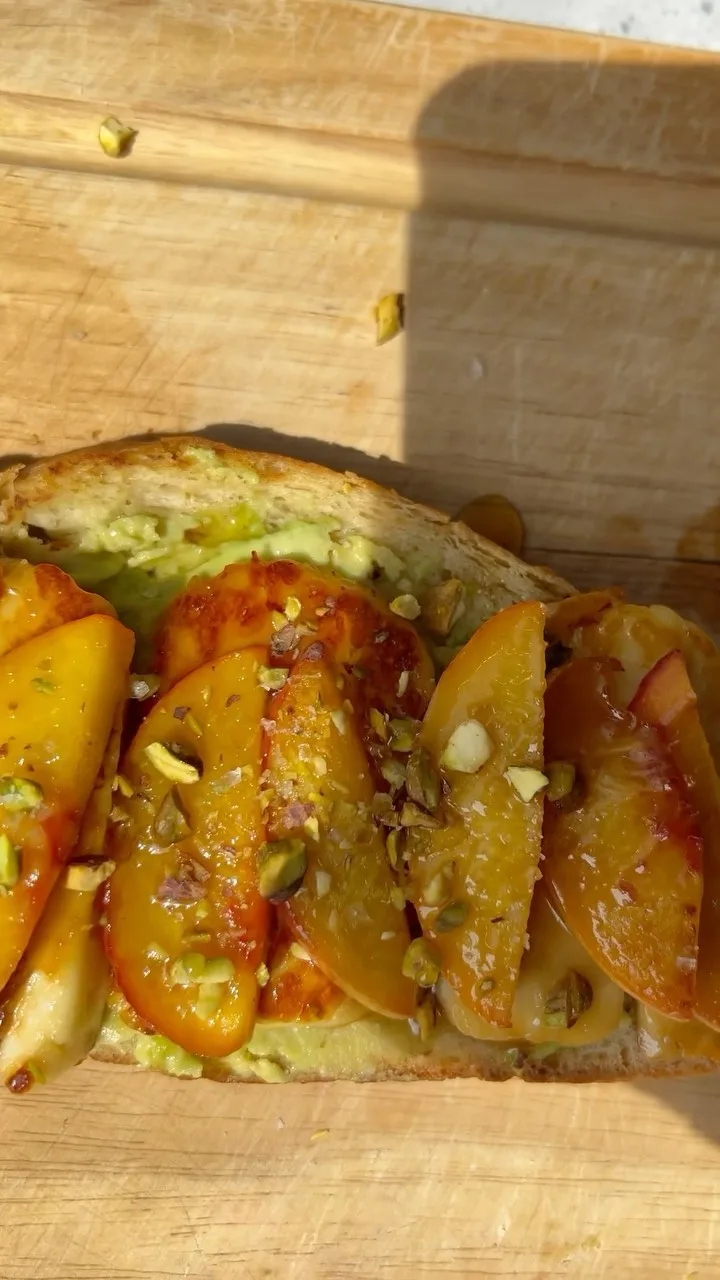 hot-honey-peach-halloumi-toast